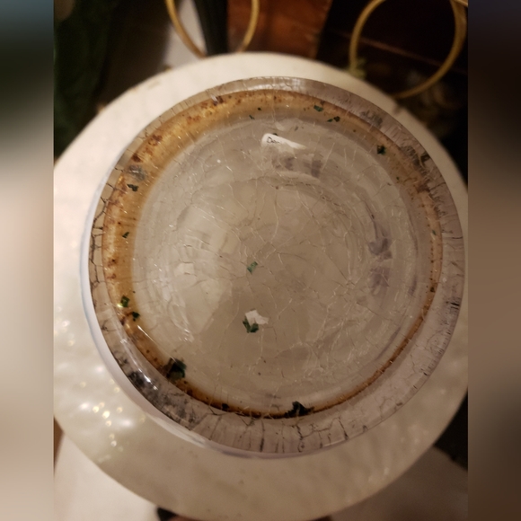 Painted Crushed Glass Christmas Candle Holder or Vase - Picture 8 of 11